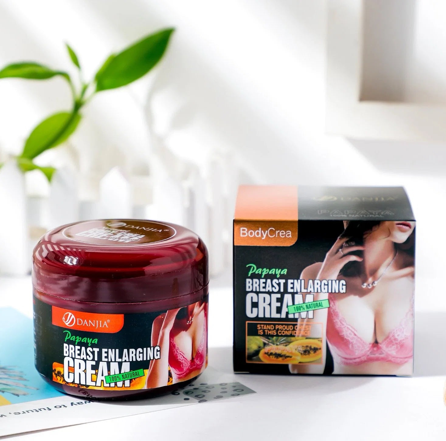 )
Papaya Breast Massage Cream for Firm & Smooth Skin | Natural Moisturizing Body Care Cream | 100% Natural Formula